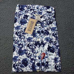 NEW $69.50 Duluth Wrinklefighter Button Shirt Blue Womens Size XL